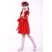 Embroidered dress for girl "Child's Dream" Red